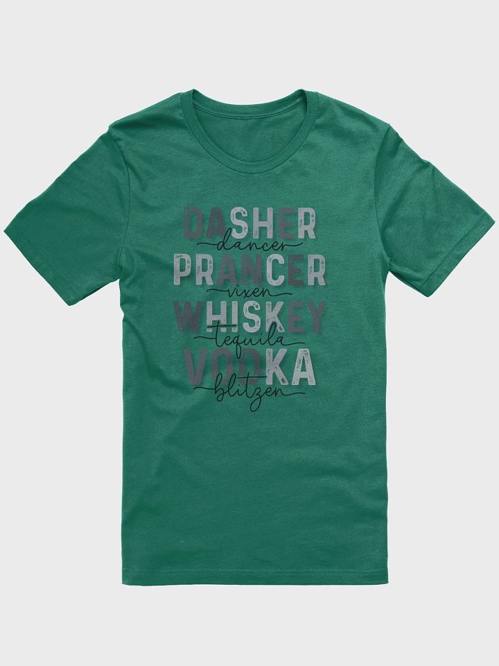 Dasher & Dancer Whimsical Holiday Spirits T-Shirt - Noir product image (1)