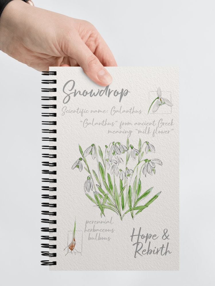 Snowdrop Flower Field Notes Style Notebook product image (7)