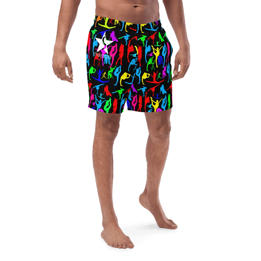 Black Bright Flexible StarStuff Swim Trunks product image (4)