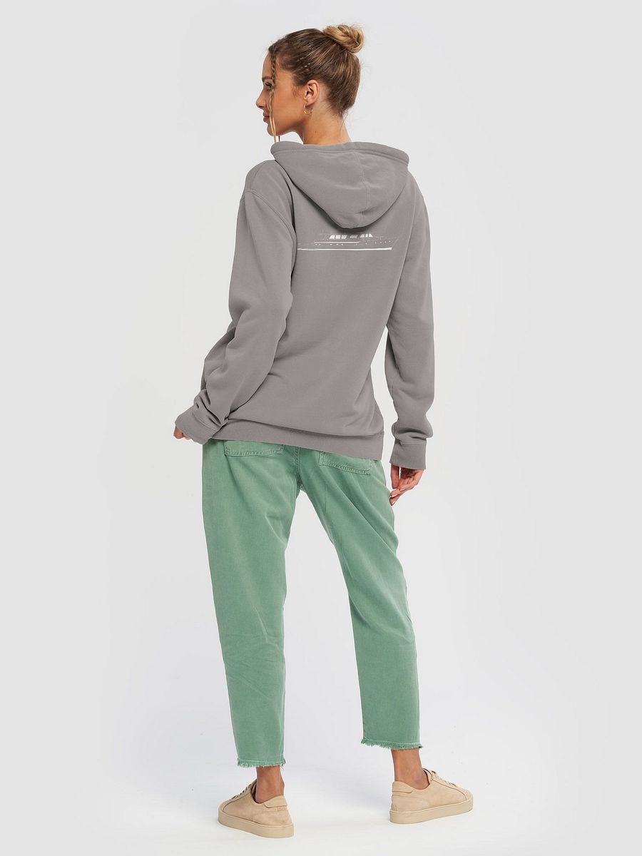"M/Y Tangaroa" Pigment Dyed Hoodie – Worn-In Comfort, Everyday Ready (Dark Colours) product image (4)