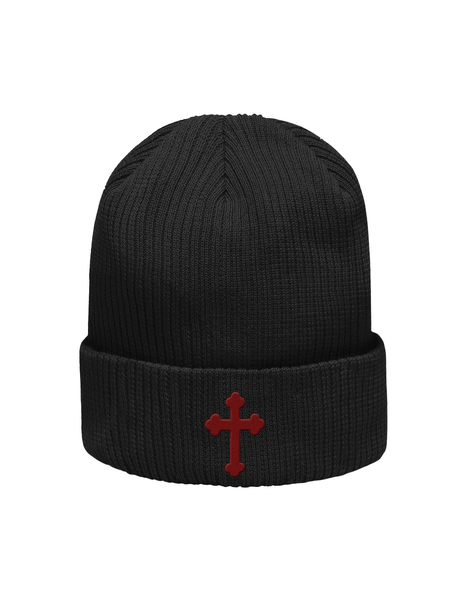 Maroon Cross Atlantis Organic Ribbed Beanie product image (1)