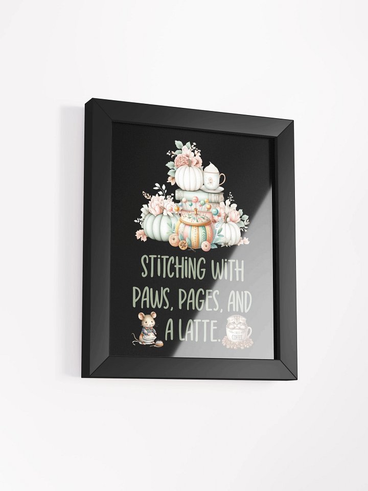 Stitching with Paws, Pages & Latte Poster product image (2)