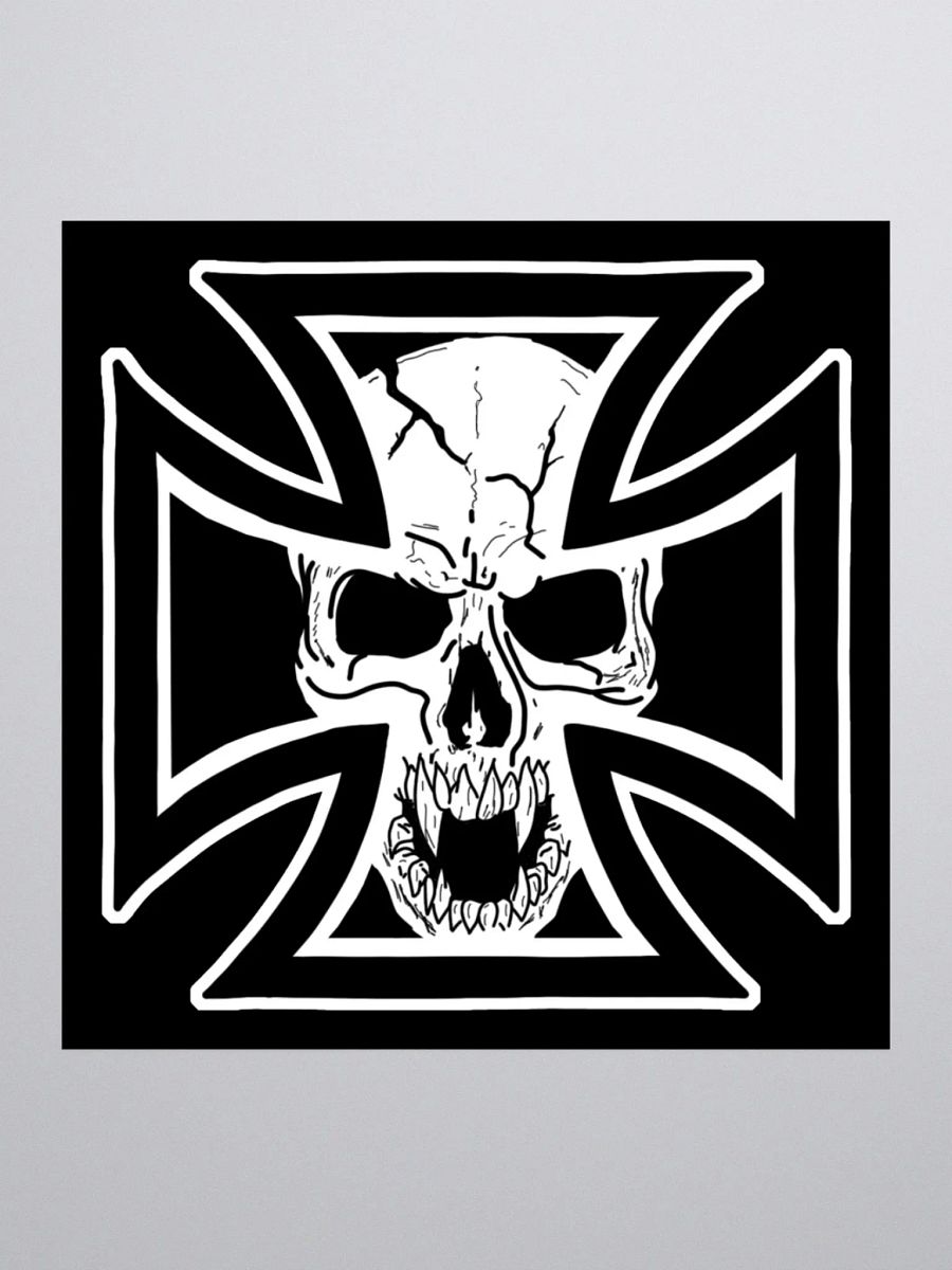 Maltese cross and skull sticker product image (3)