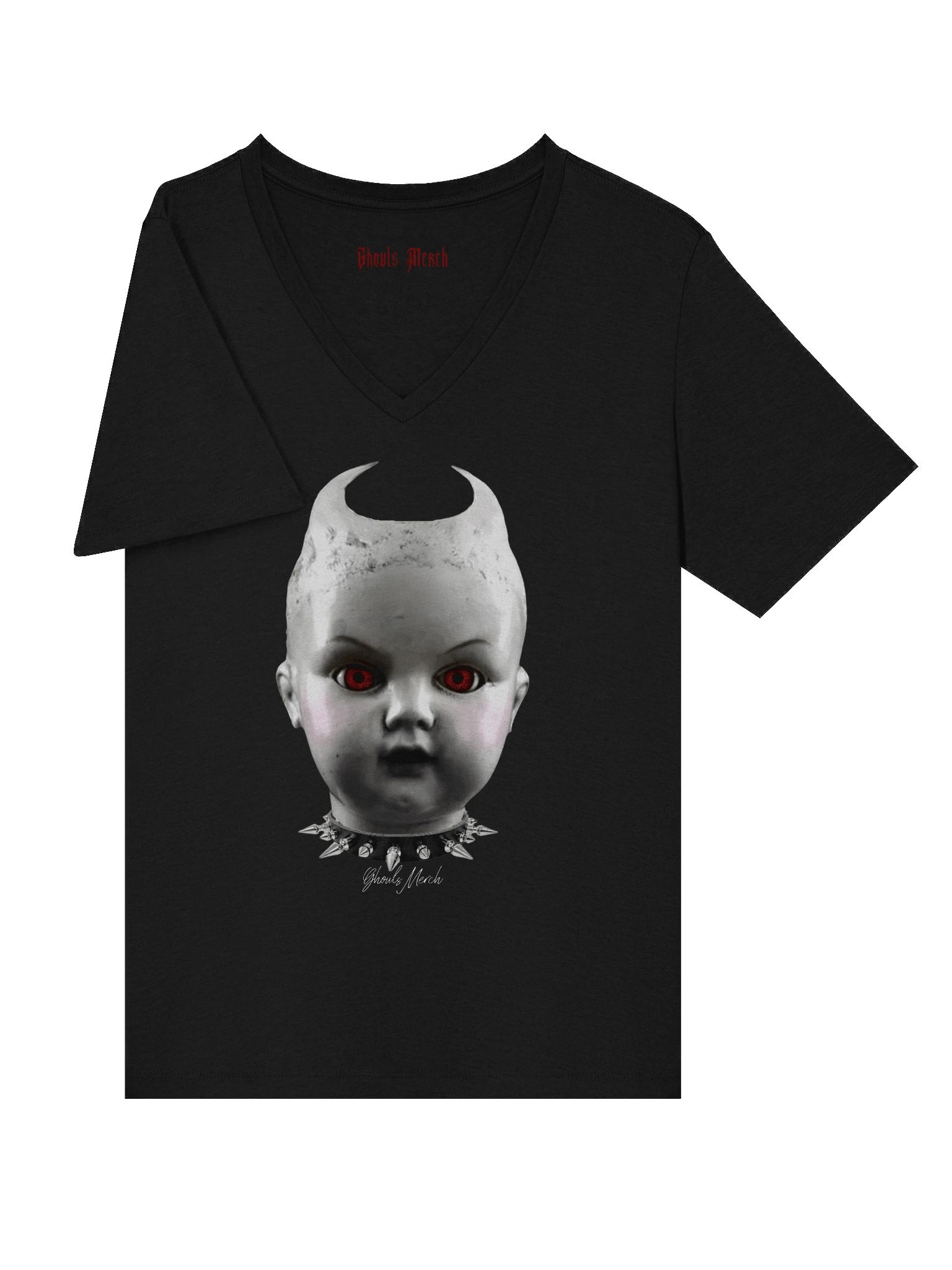 Evil Doll Women's Relaxed V-Neck T-Shirt product image (5)