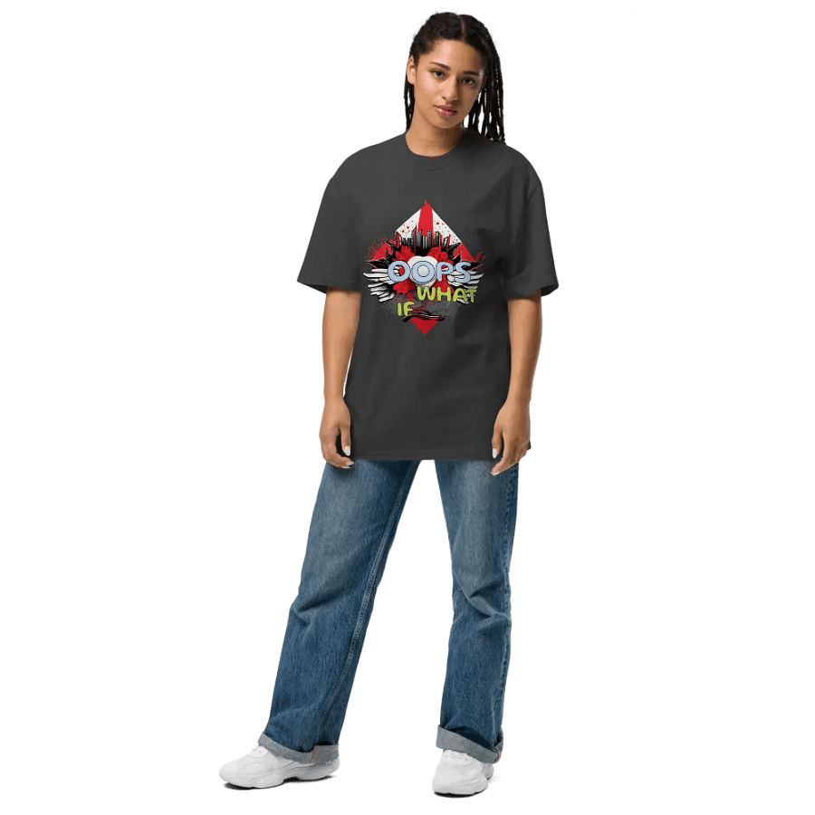 OOPS WHAT IF Tee, Vintage Faded Shirt, Bold Graphic Gift product image (8)