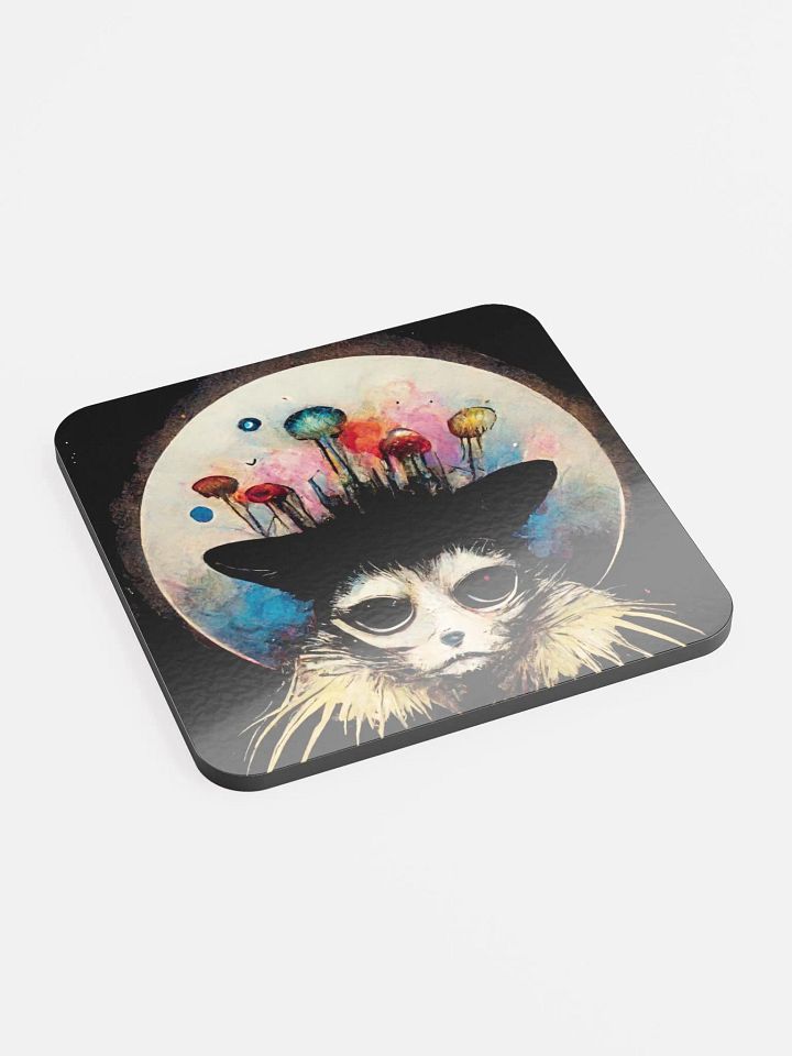 Cosmic Cat Crown Cork Coaster product image (2)
