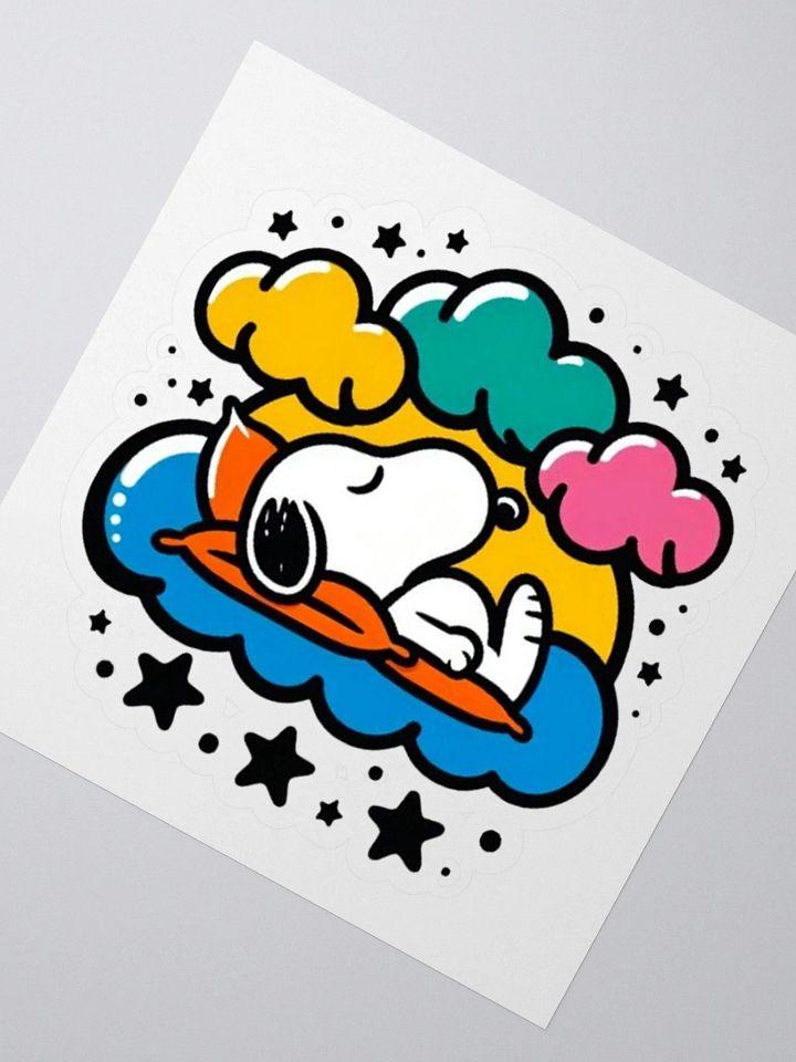Dreamy Dog Cloud Kiss Cut Stickers product image (2)