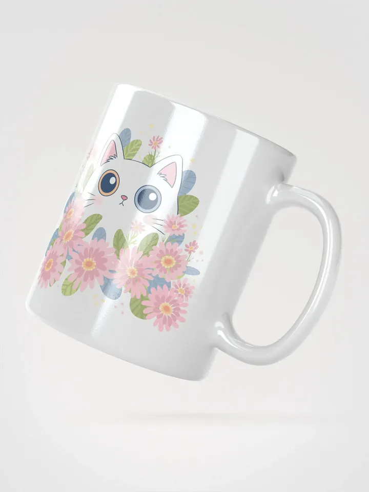Whimsical Cat and Flowers Mug product image (4)