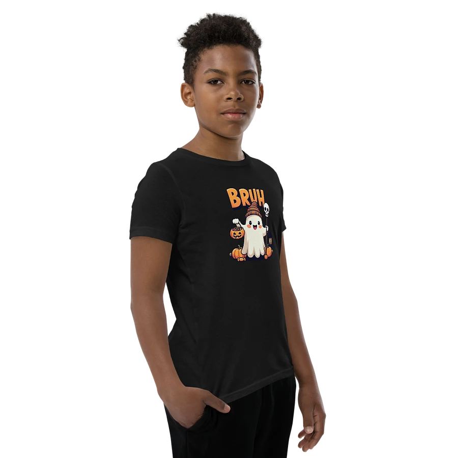 Spooky Ghost Bruh Halloween Youth T-Shirt product image (13)