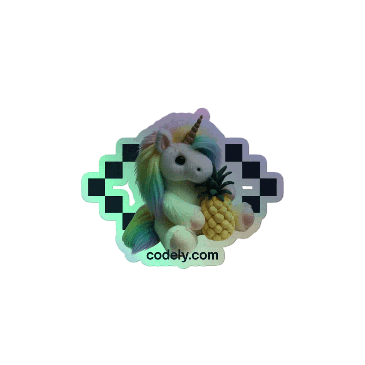 Pegatina Unicornio Fluffy Holográfico product image (2)