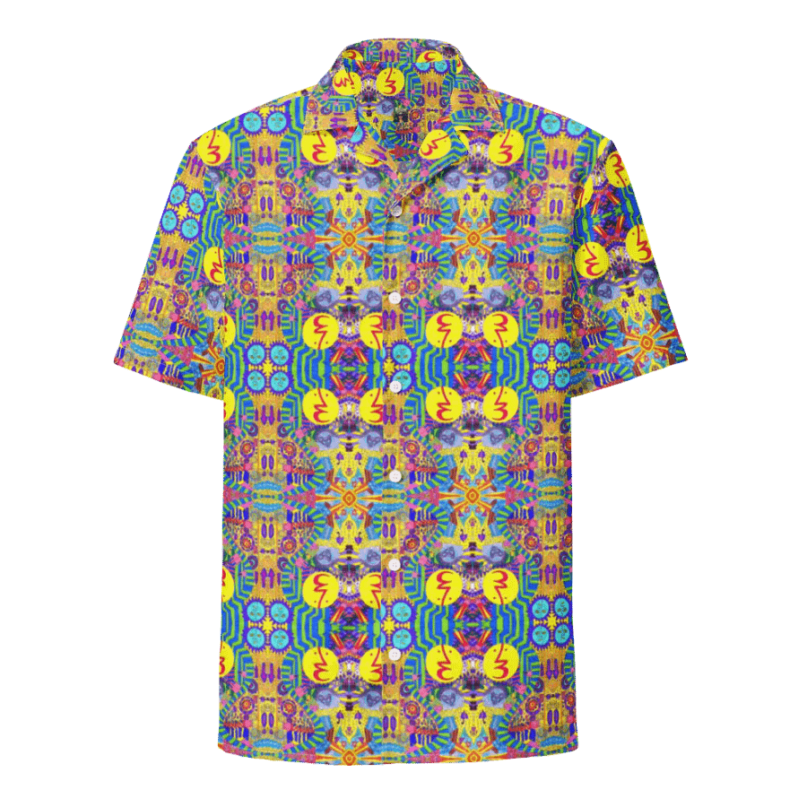 Abstract Colourful Doodles Unisex Hawaiian Shirt product image (6)