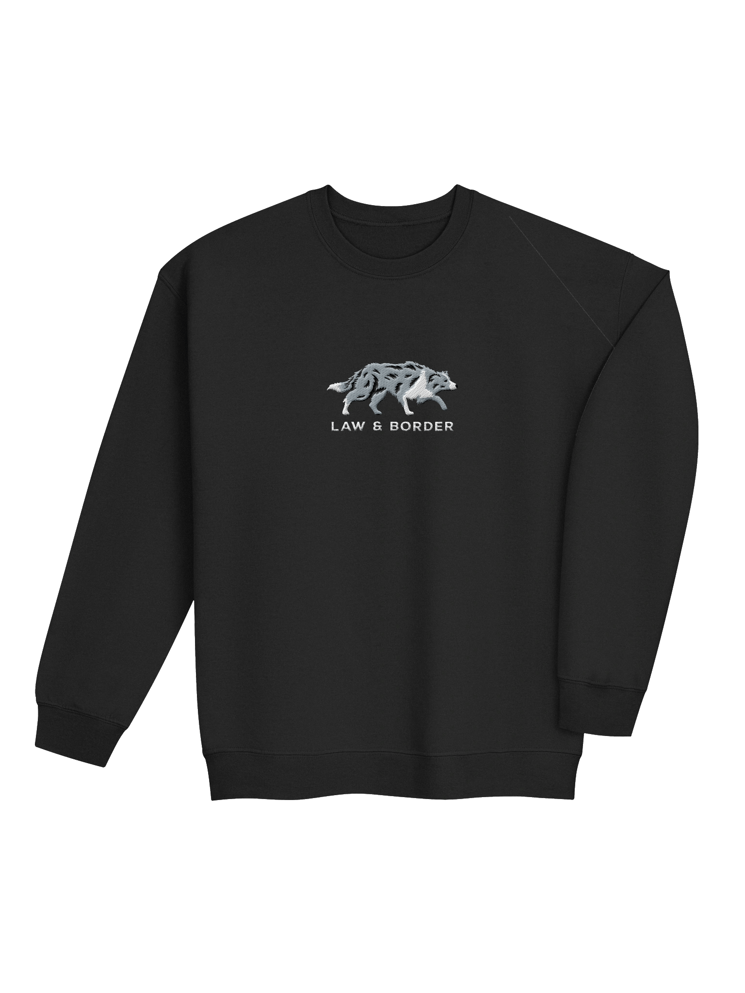 Law and Border Sweatshirt (Embroidered) of a Border Collie(Blue Merle) product image (20)