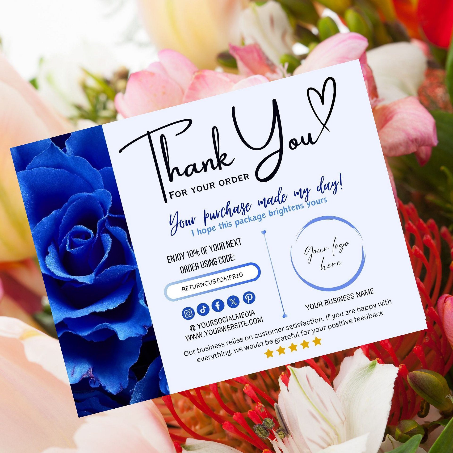 Celestia - Thank You Card Template product image (4)