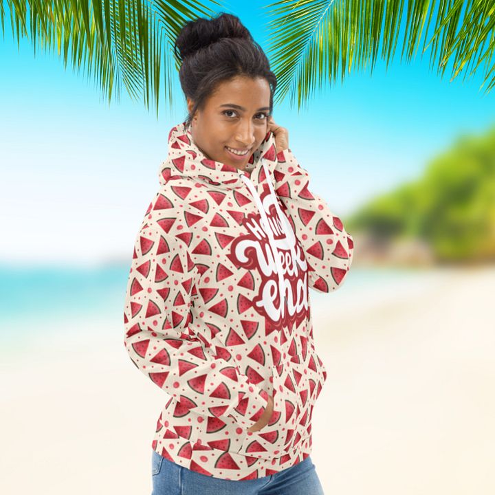 Hello Weekend Watermelon All Over Print Hoodie product image (1)