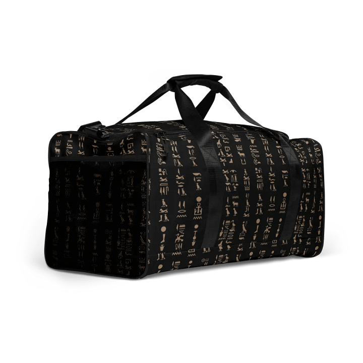Isis Black Hieroglyphs All-Over Duffle product image (2)
