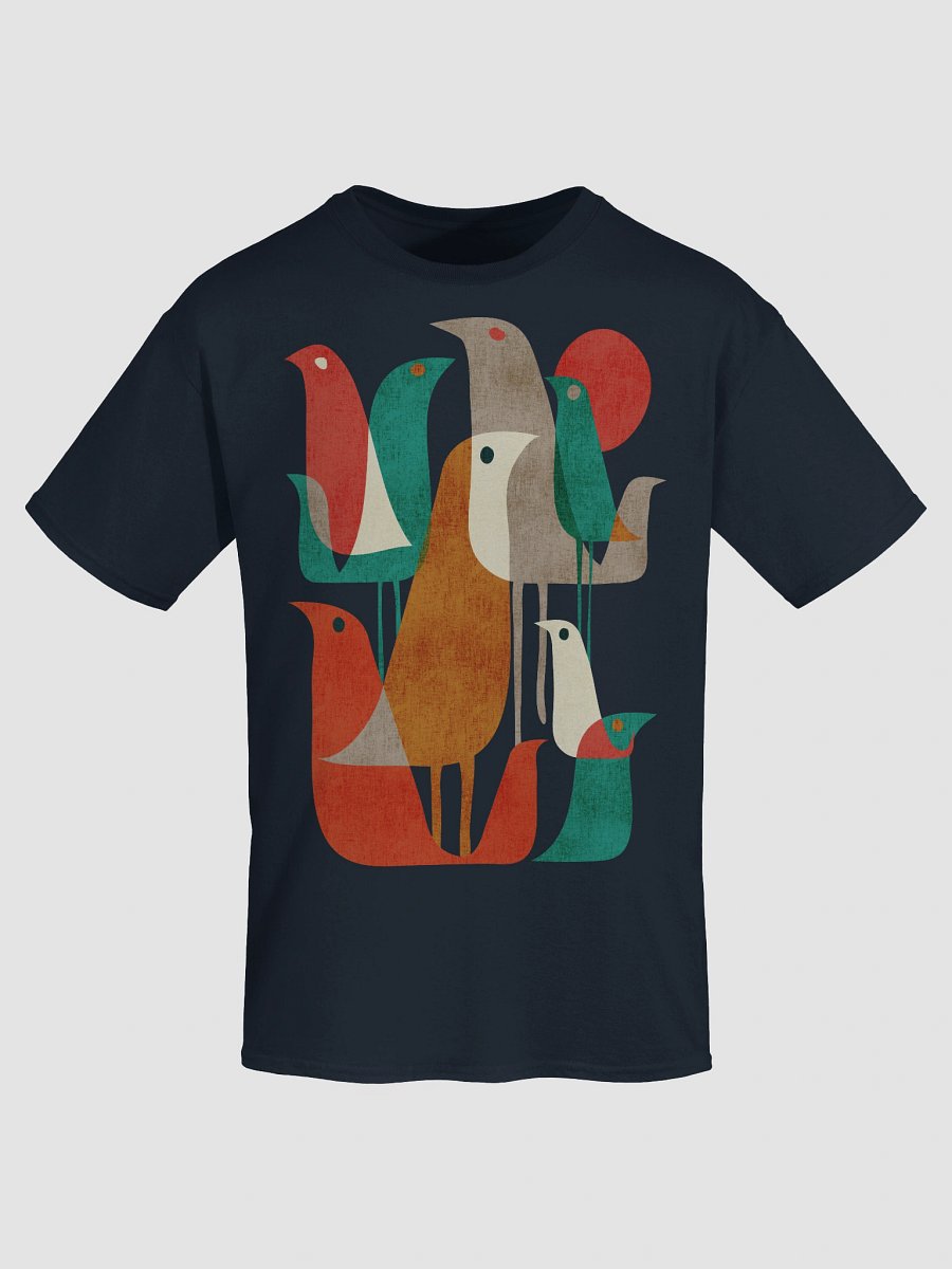 Mid-century birds graphic t-shirt product image (31)