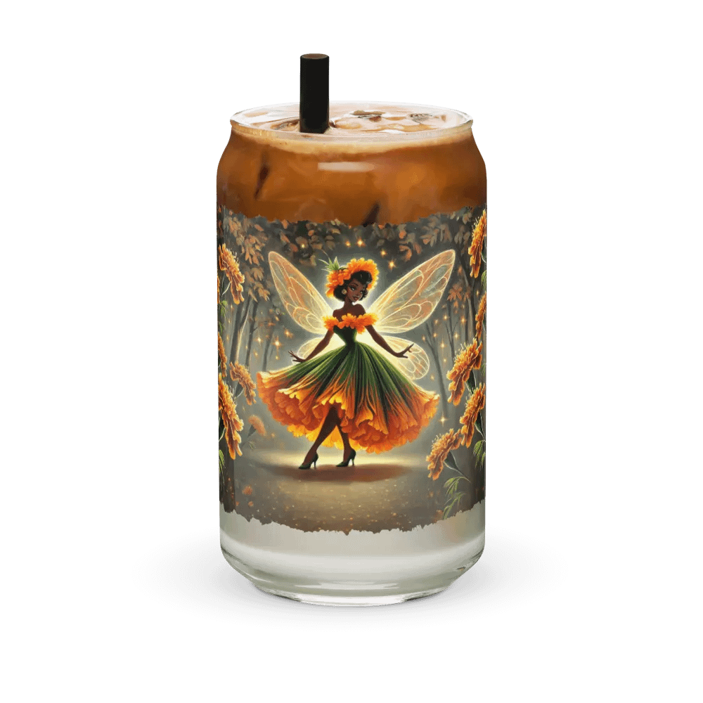 Enchanted Marigold Fairy Glass with Optional Lid and Straw product image (36)