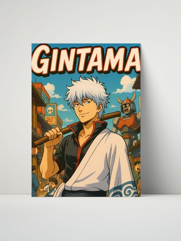 Gintama – Sakata Gintoki Street Scene – 8x10 Metal Print product image (1)
