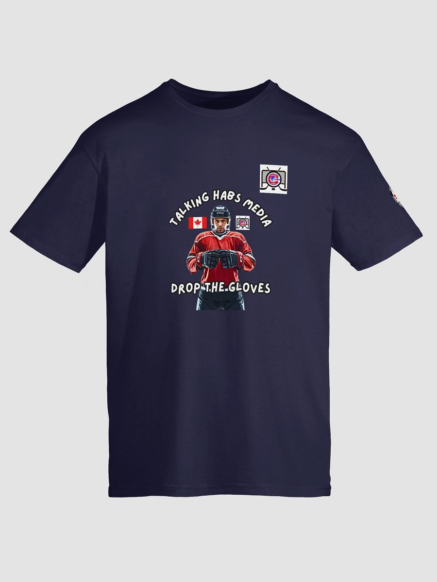 Talking Habs Drop the Gloves Black Design T-Shirt product image (9)