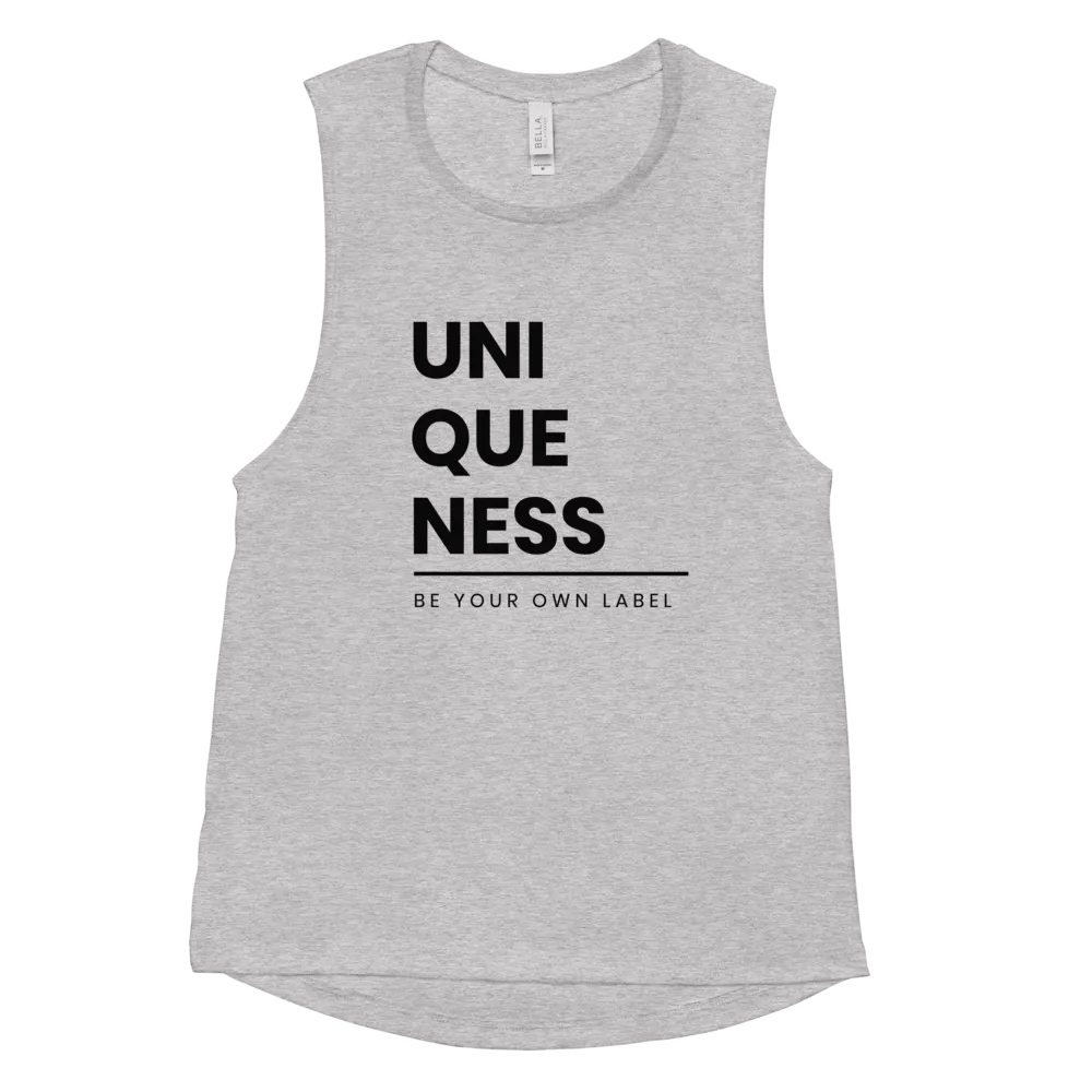 UNIQUENESS Flowy Black Muscle Tank product image (10)