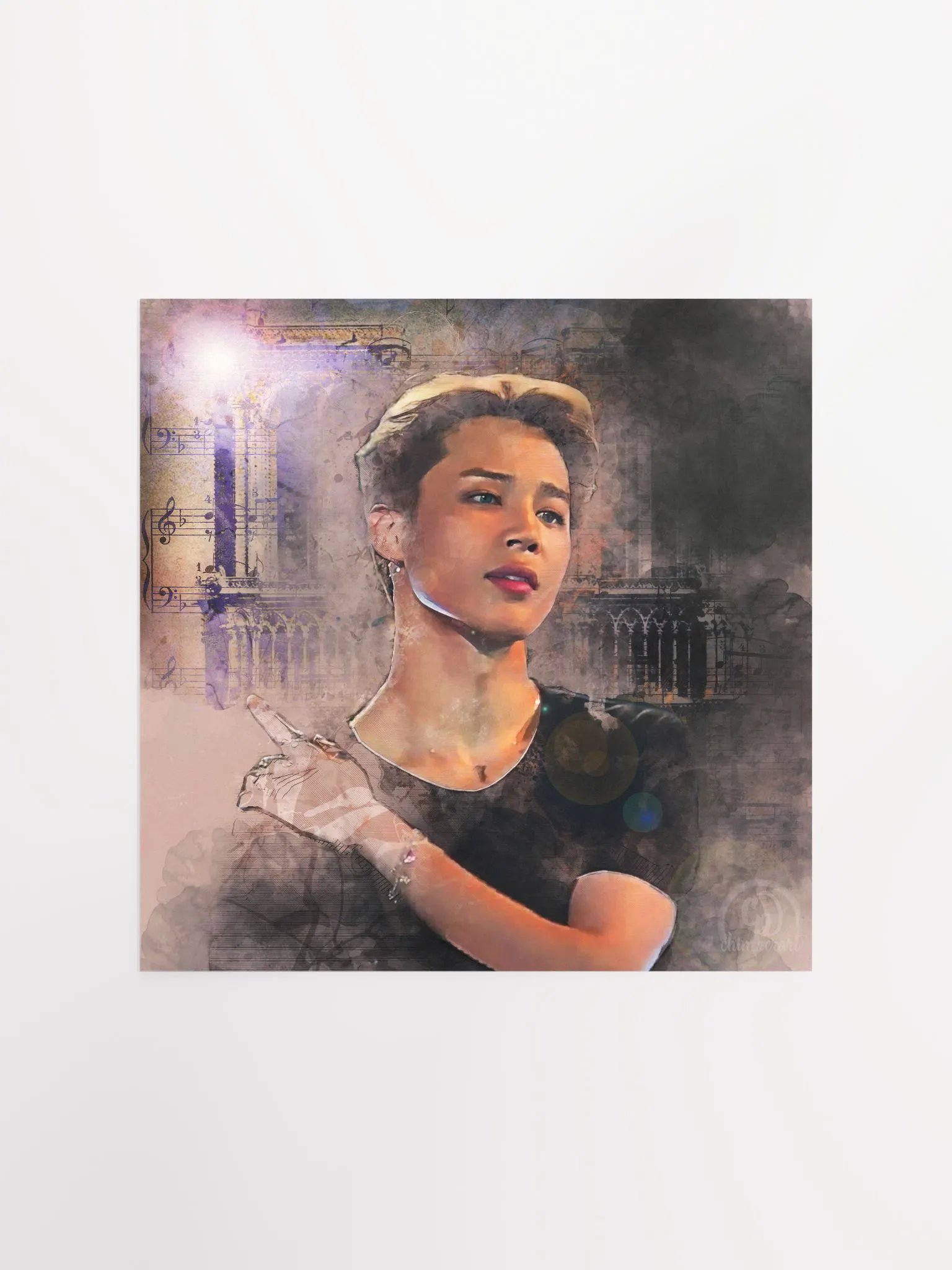 BTS - Stunning Angelic Jimin Print (Unframed) - Designed by ChimberArt product image (1)