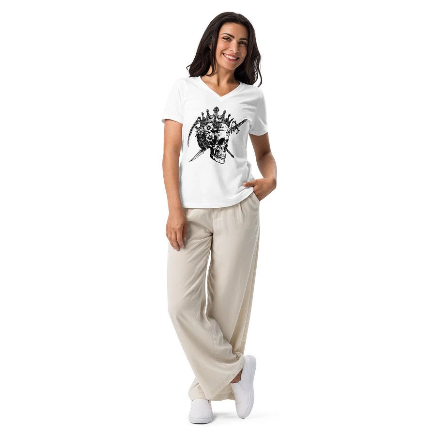 Four Horsemen Logo Bella+Canvas Women's Relaxed V-Neck T-Shirt product image (33)