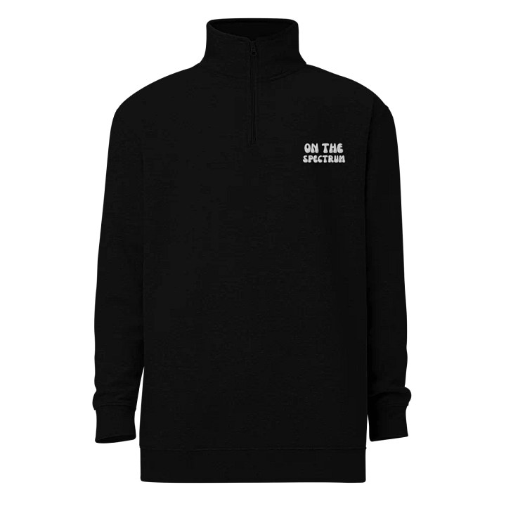 ON THE SPECTRUM (white) embroidered quarter zip product image (1)
