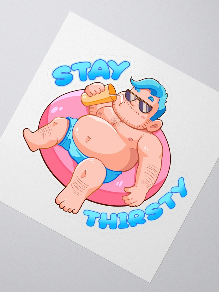 Stay Thirsty Moomoo Sticker (Text) product image (6)