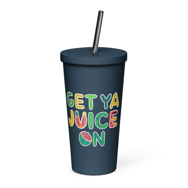 "Get Ya Juice On" Navy Insulated Tumbler product image (1)