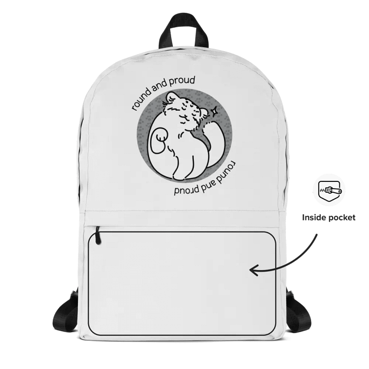 Round and Proud Manul Unlabeled Version - Backpack product image (2)