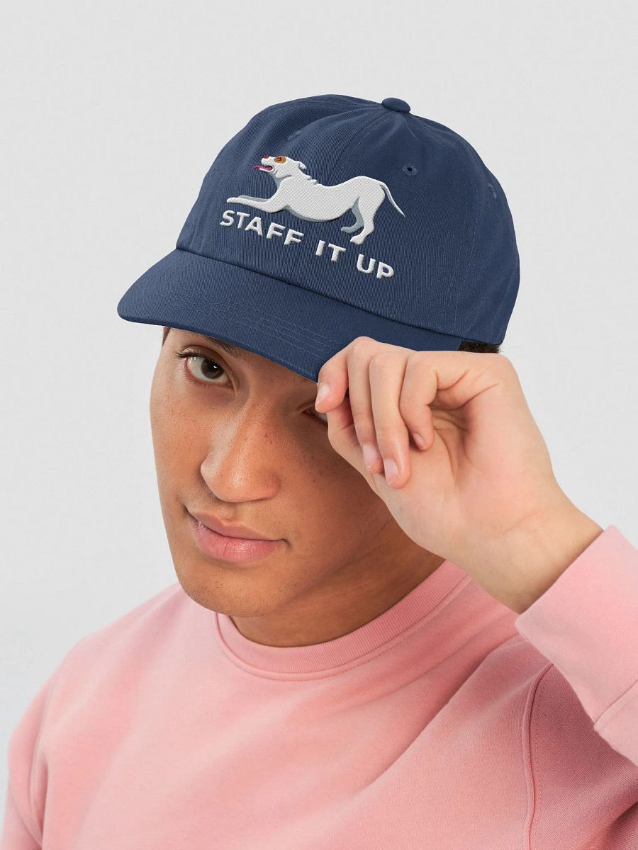 Staff It Up Classic Dad Hat(Embroidered) of a Staffordshire Terrier(White) product image (34)
