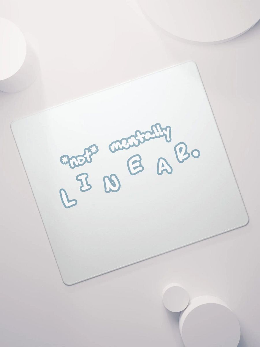 *not* mentally linear (lined design, #709AAF) mouse pad product image (7)
