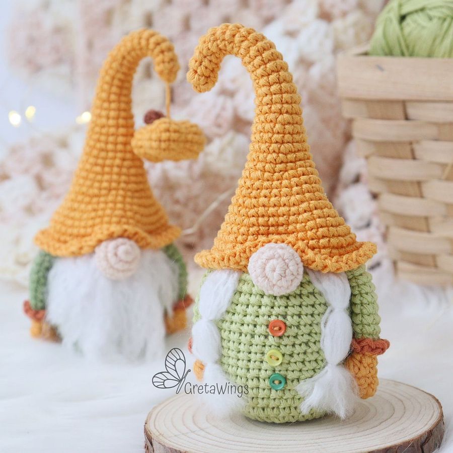 Gnomos inspirados en patrón amigurumi otoñal (Descarga Digital) product image (2)