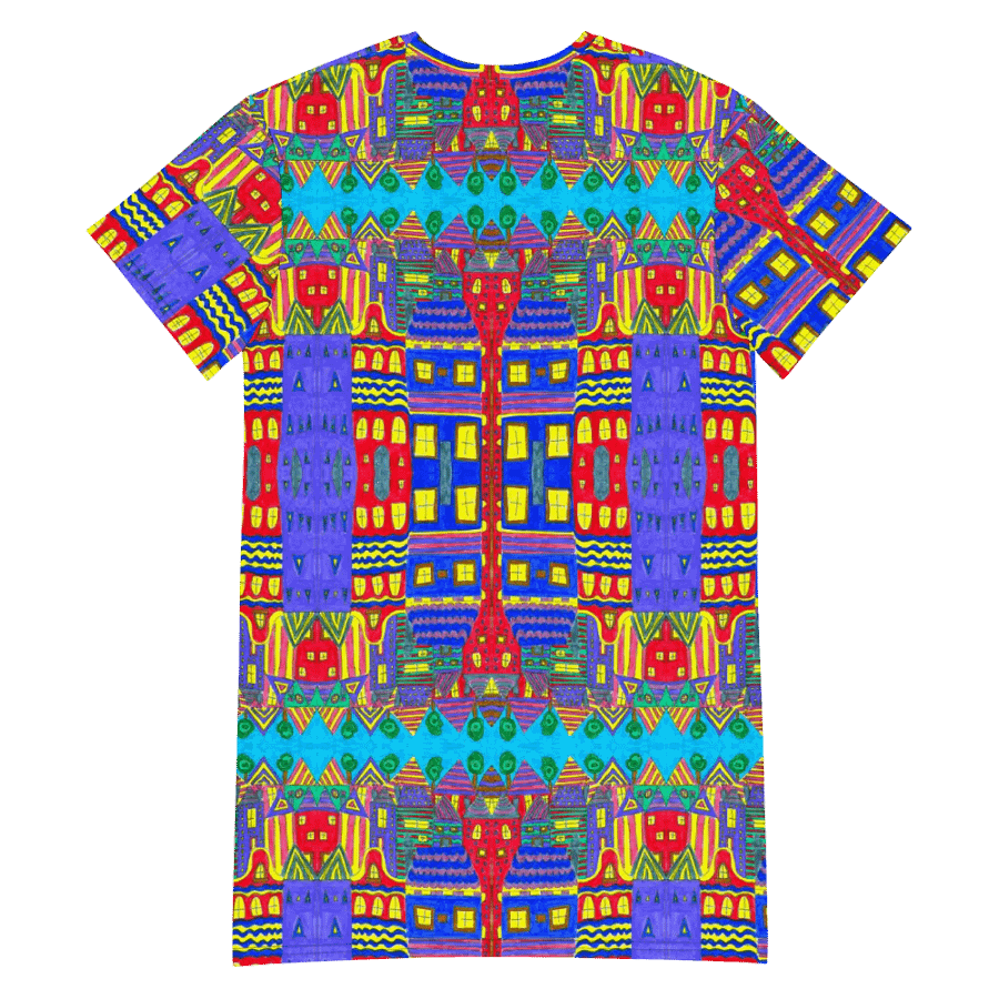 Abstract Playful Houses #2 Ladies T Shirt Dress product image (8)