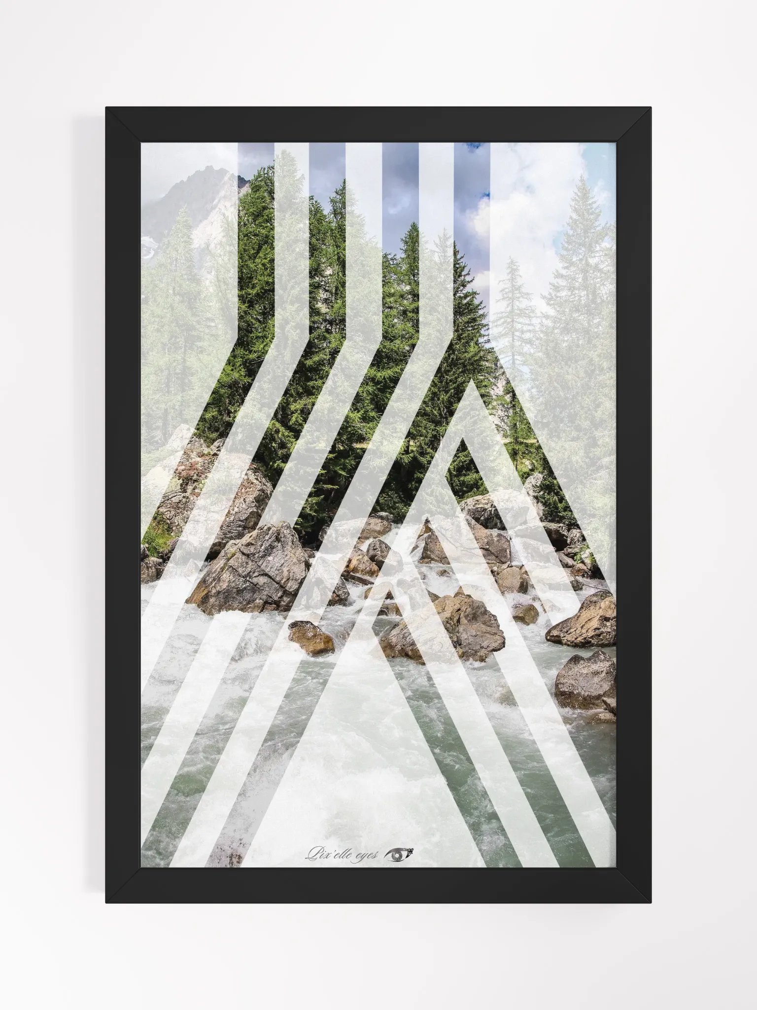 GeoGraphik Art Print – White Lavachey Torrent product image (1)