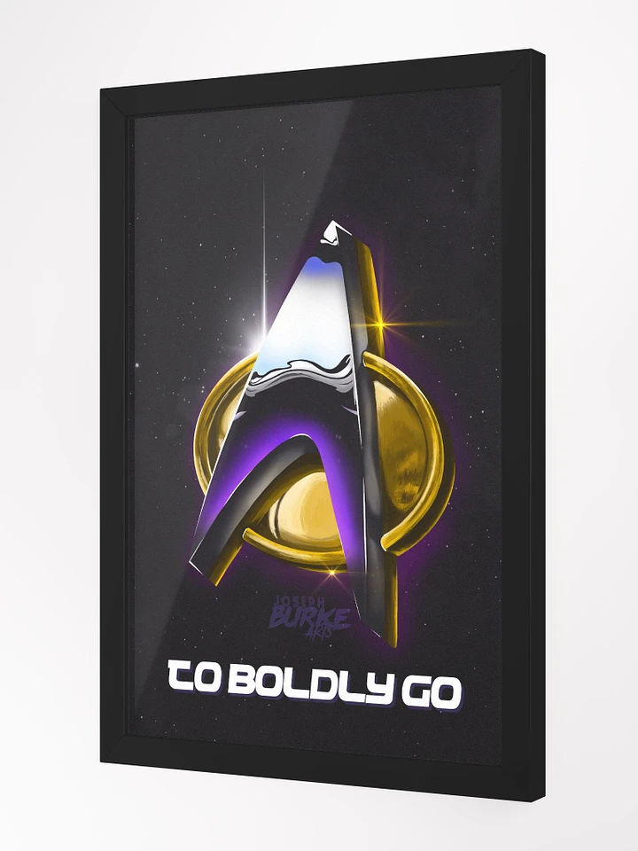 To Boldly Go Star Trek Communicator Metallic Chrome Framed Art product image (1)