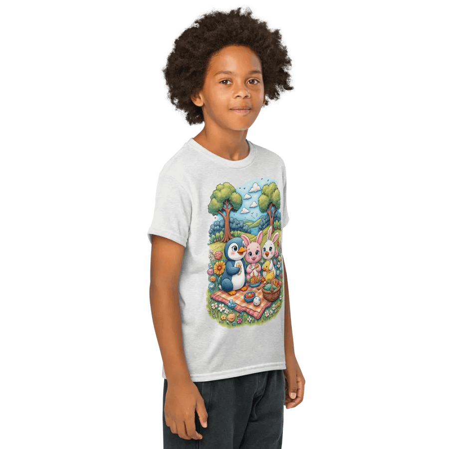Whimsical Baby Animal Picnic Adventure Youth Tee product image (68)