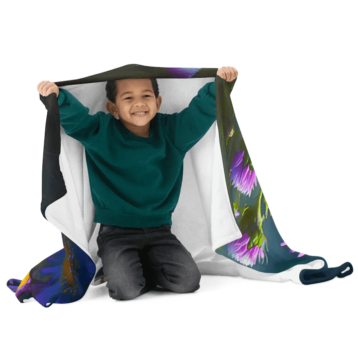 Aster Flower Violet Garden Flowers Throw Blanket product image (2)