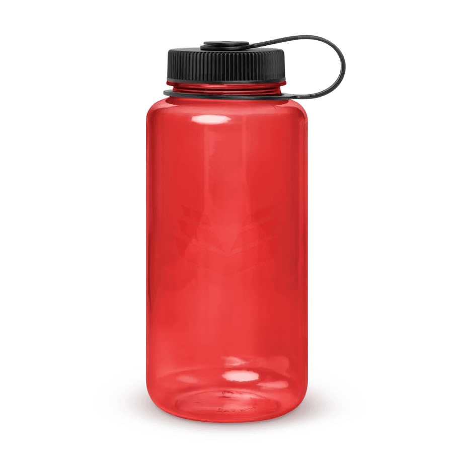 Wide Mouth Plastic Water Bottle - Red product image (2)