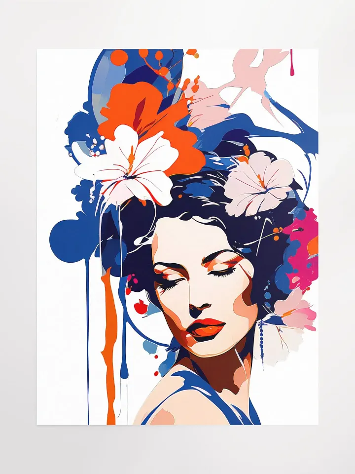 Abstract Woman v5 - Vintage Style Poster - Girly - Medium Size 18x24 Inches product image (1)