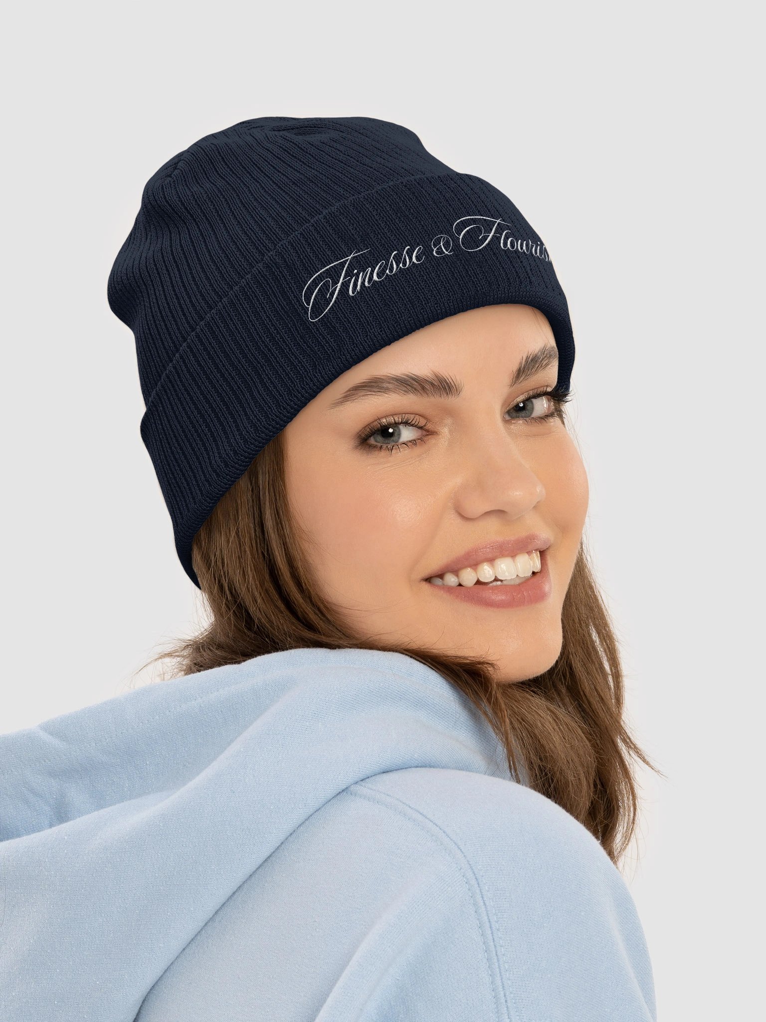 F&F Signature Organic Ribbed Beanie (WHT) product image (7)