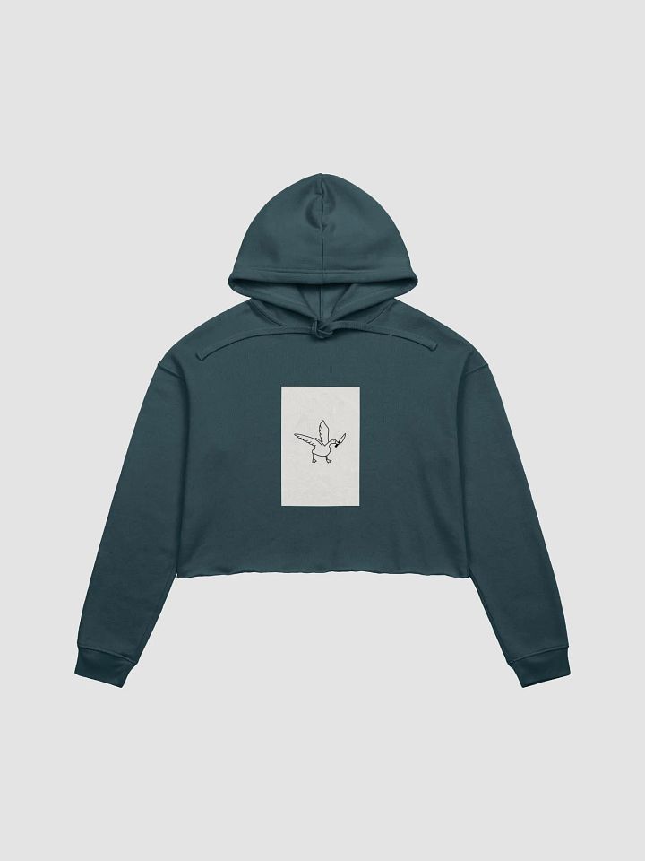 Meme Goose with a knife Crop Hoodie product image (1)