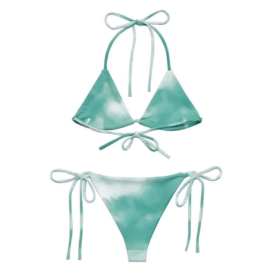 All-Over Print String Bikini - Cloudy Green product image (3)
