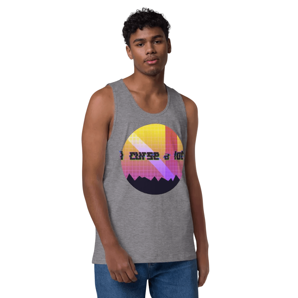 i curse a lot. Vaporwave Mens Tank Top product image (80)