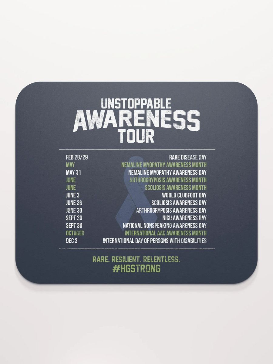 Awareness Tour Schedule Mousepad product image (2)