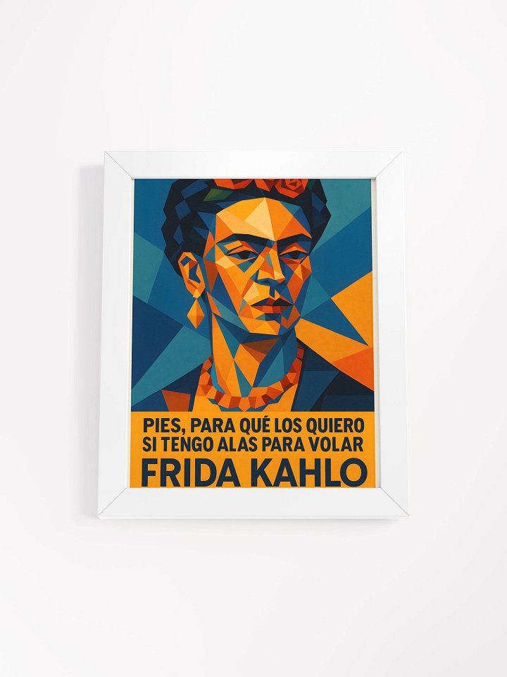 Póster ultra-premium retrato cubista de Frida Kahlo estilo picasiano moderno product image (1)