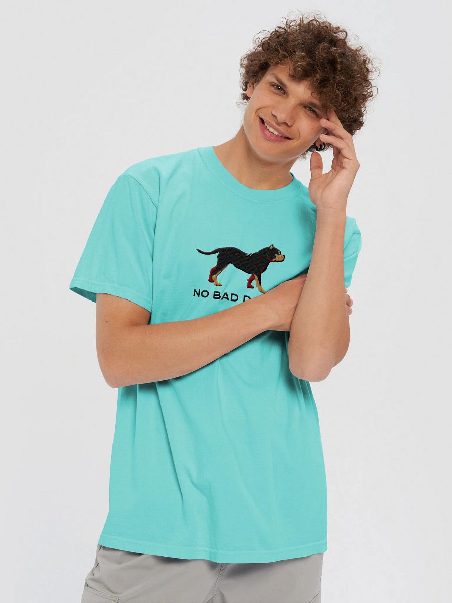 No Bad Dogs T-Shirt(Embroidered) of an American Bully(Black & Tan) product image (29)