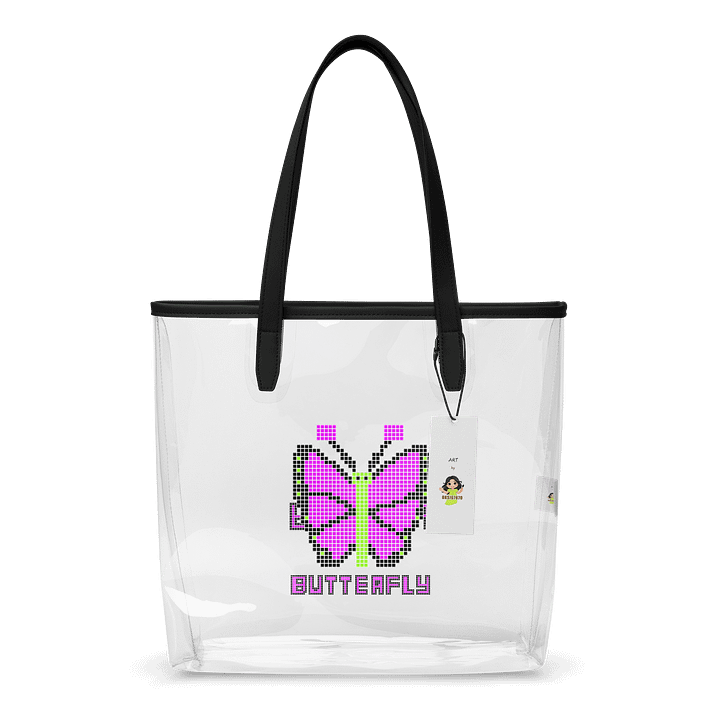 Pixel Butterfly Clear Tote Bag product image (1)