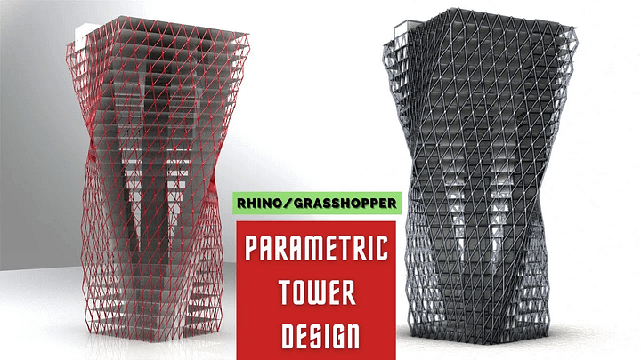 Exoskeleton Parametric Tower Facade Design Grasshopper Rhino Files Download product image (2)