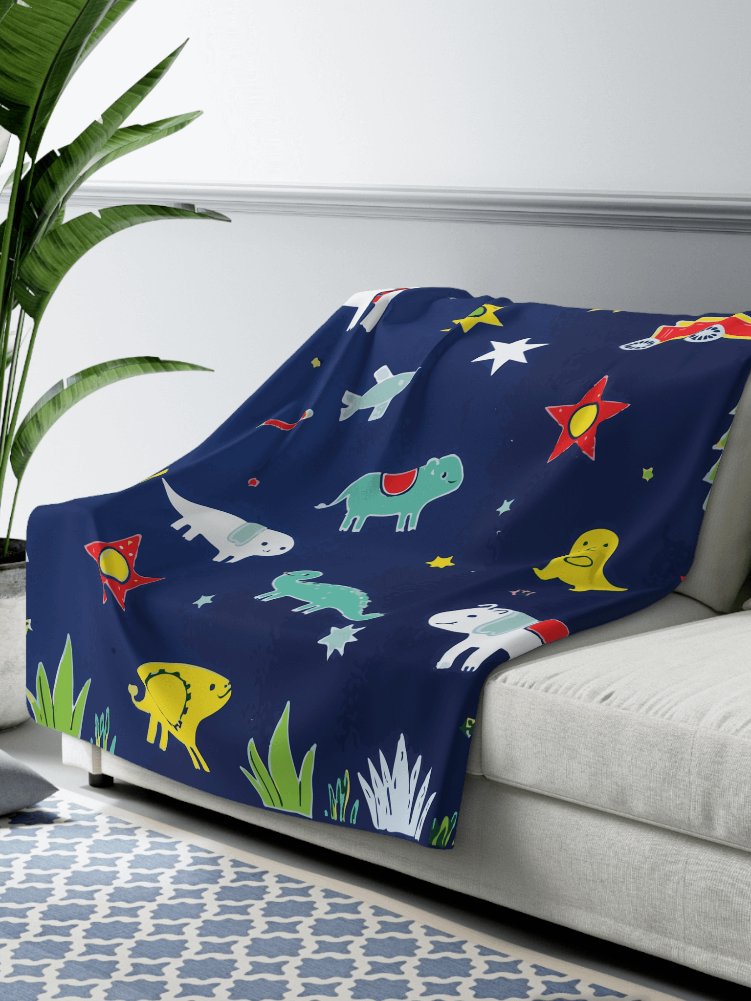 Pack of 13 Adorable Digital Art Design for Children's Blanket - Toys, Moon, and Stars Theme product image (2)